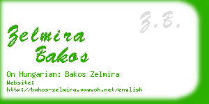 zelmira bakos business card